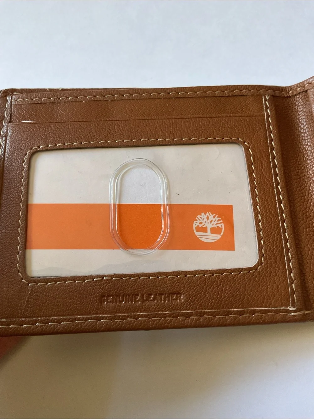 TIMBERLAND MENS LEATHER BIFOLD WALLET TAN NWOT